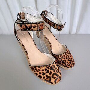 JACK ROGERS WOMENS PALMER ANIMAL PRINT CLOSED TOE WEDGES SIZE 10M